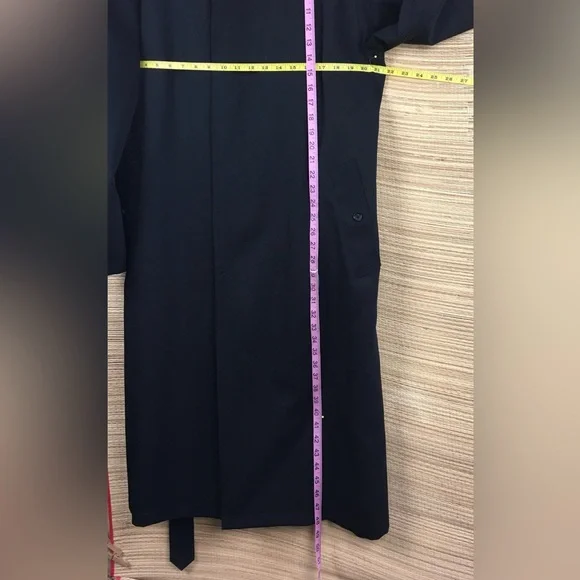 Burberry London Single Breasted Belted 100% Wool Car Trench Coat Size 40R - Picture 15 of 15